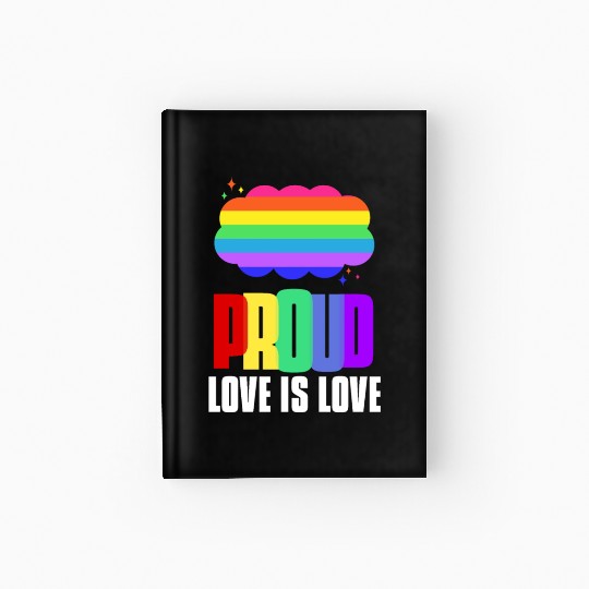 Proud LGBT Hardcover Journal Love is Love Hardcover Journal Rainbow Flag