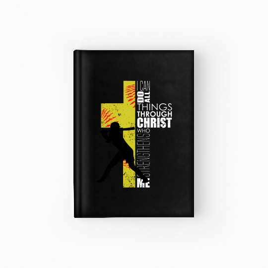 Softball Playersn Christian Religious Hardcover Journal