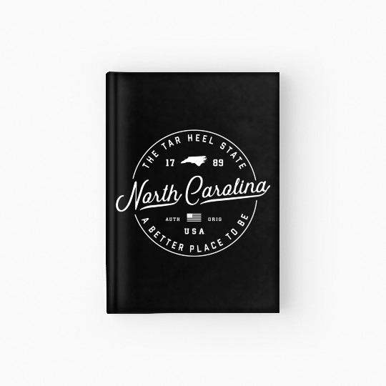 Warm North Carolina Badge Logo Hardcover Journal