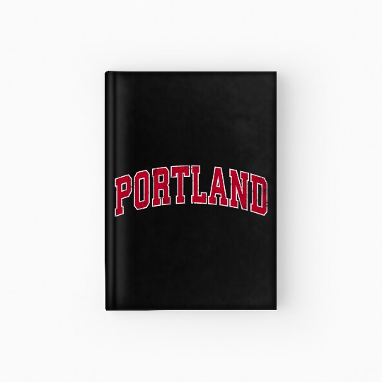 Portland Oregon Or Sports Red Hardcover Journal