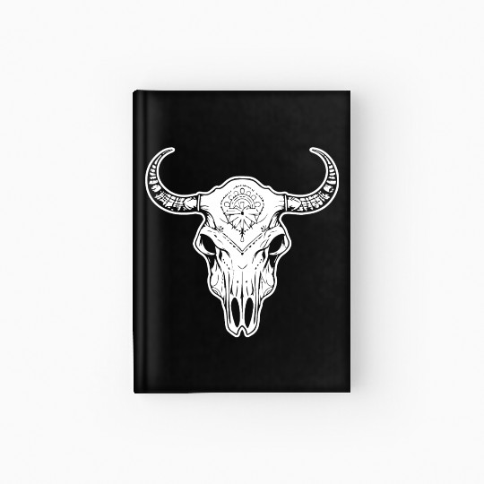 Cow Skull Boho Hardcover Journal
