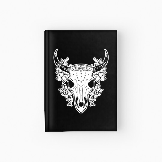 Cow Skull Boho Hardcover Journal