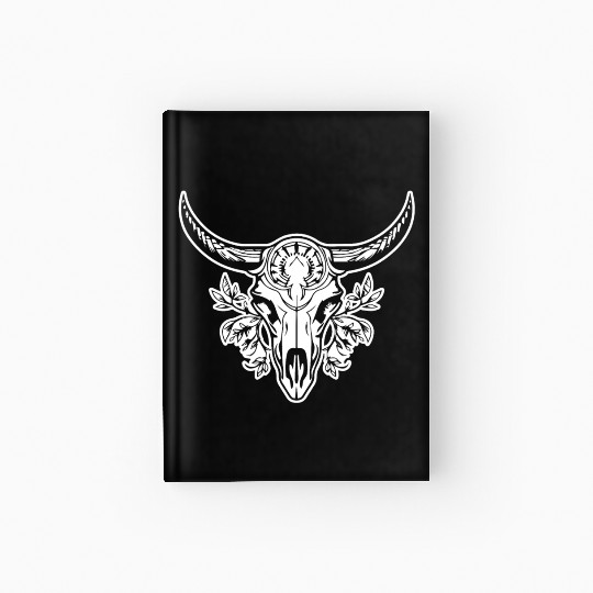 Cow Skull Boho Hardcover Journal