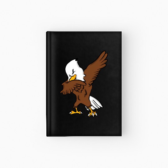 Dabbing American Bald Eagle Hardcover Journal