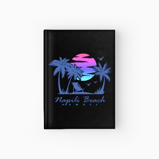 Napili Beach Hawaii Family Vacation Sunset Hardcover Journal
