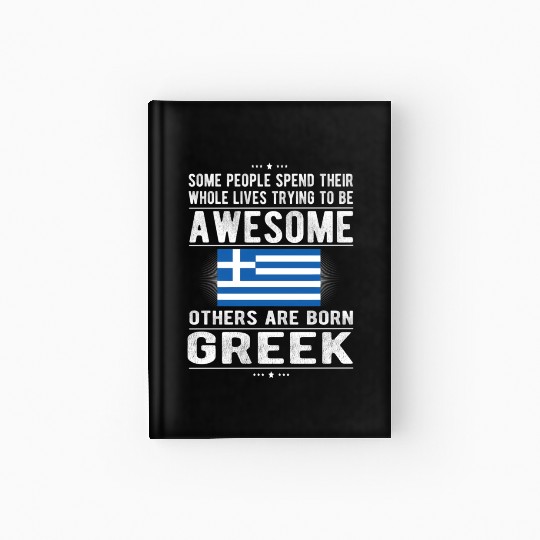Awesome Greek Flag Greece Greek Roots Hardcover Journal