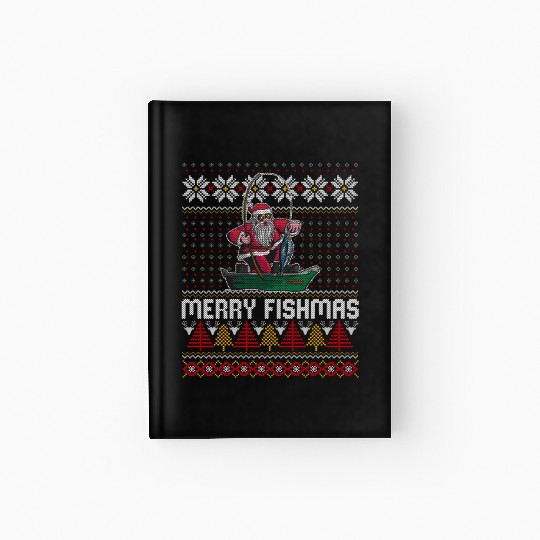 Merry Fishmas Ugly Hardcover Journal