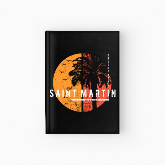 Artistic Orient Beach Saint Martin Cool Vacation Hardcover Journal