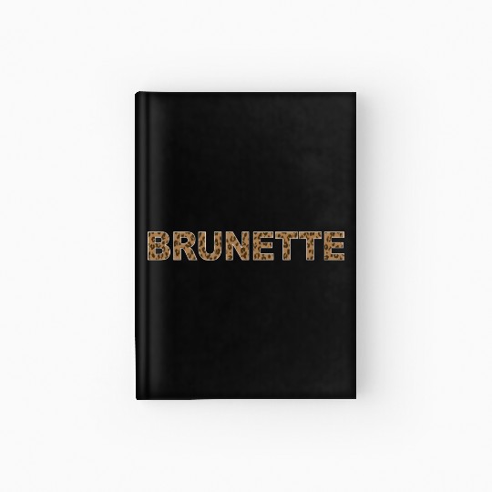 Brunette Leopard Print Bold Text Hardcover Journal