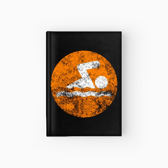 Swim Orange Swim Icon Hardcover Journal