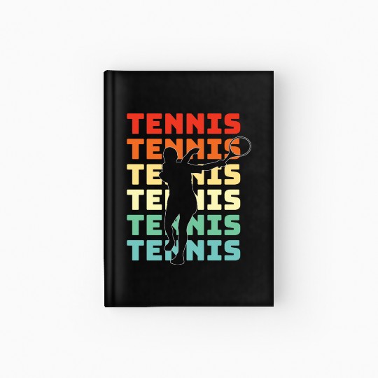 Tennis Player Retro Tennis Lover Hardcover Journal