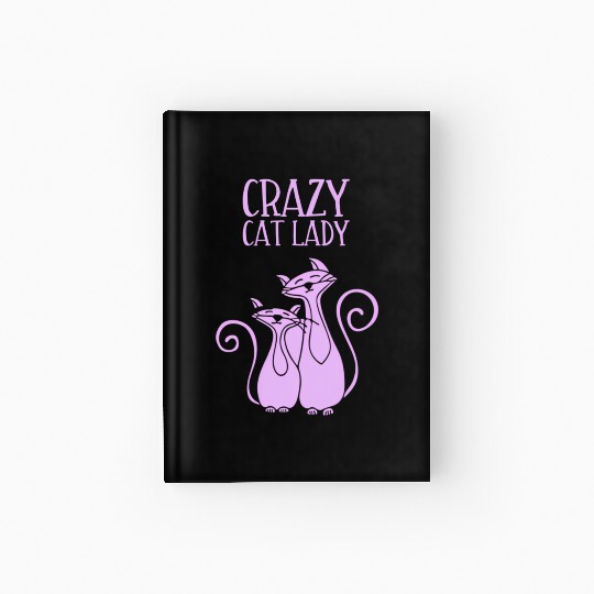 Crazy Cat Lady For Cat Purple Hardcover Journal
