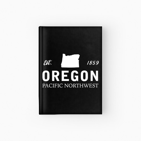 Oregon Est 1859 Pacific Northwest Us Flag Hardcover Journal