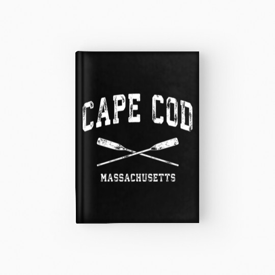 Cape Cod Massachusetts Nautical Crossed Oars Hardcover Journal