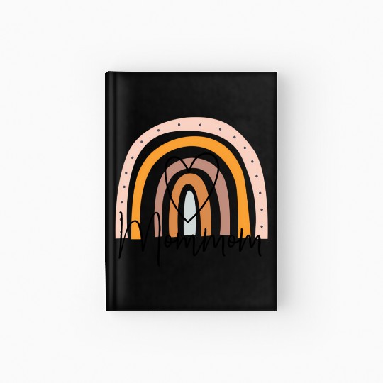 Mommom Rainbow Heart Grandma Mother'S Day Hardcover Journal