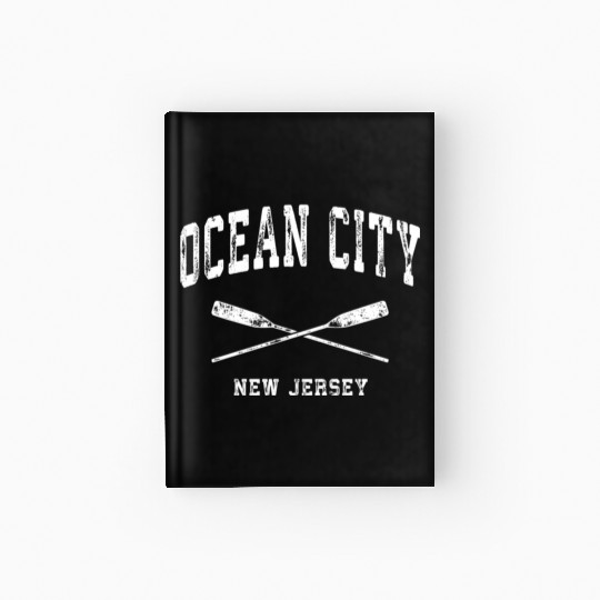 Ocean City New Jersey Nautical Crossed Oars Hardcover Journal
