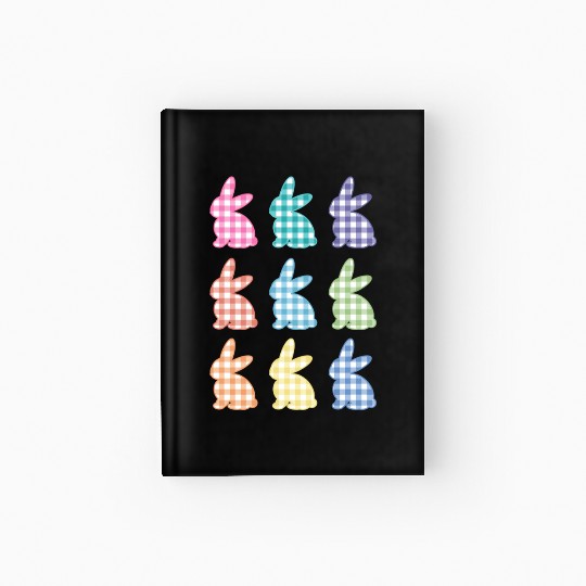 Easters For Plaid Easter Bunny Gingham Hardcover Journal