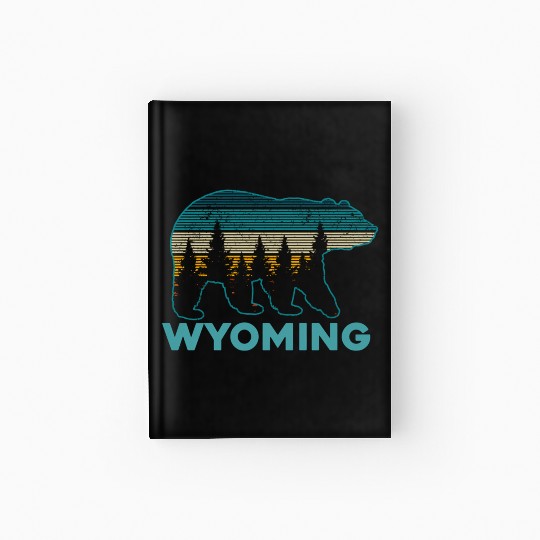 Wyoming Grizzly Bear Nature Hiking Hardcover Journal