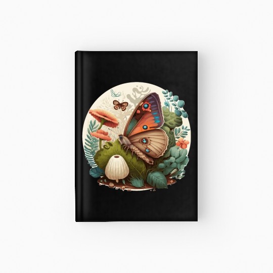 Cottagecore Butterfly Mushroom Plants Botanic Herb Hardcover Journal