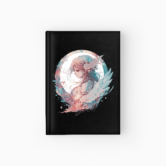 Watercolor Anime Fairy Cute Fairycore Pastel Goth Hardcover Journal