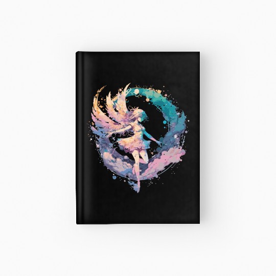 Watercolor Fairy Painting Fairycore Pastel Goth Bu Hardcover Journal