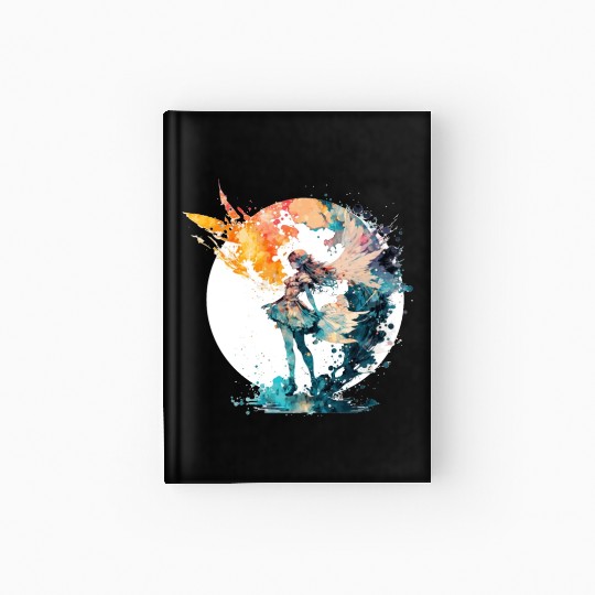 Watercolor Fairy Art Fairycore Grunge Pastel Goth Hardcover Journal