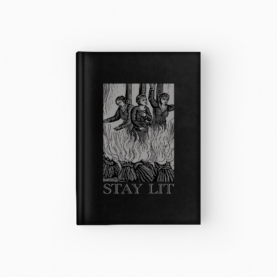 Stay Lit Occult Satan Witch Unholy Baphomet Tarot Hardcover Journal