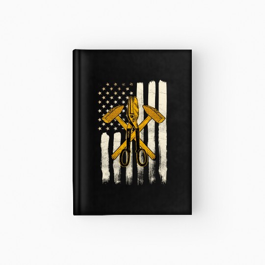 Sheet Metal Worker On Back Of Hardcover Journal