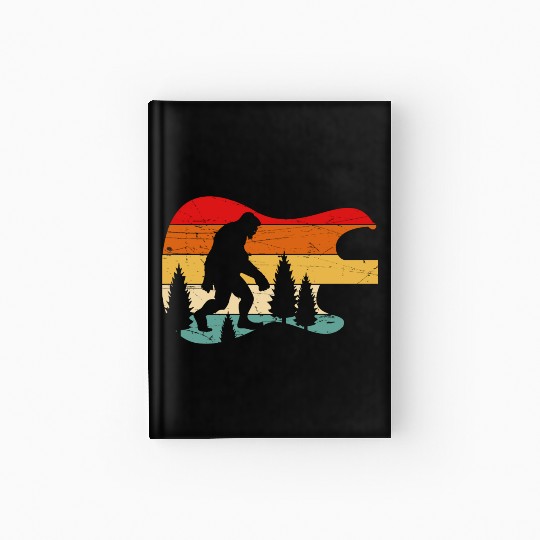 Bigfoot Guitar Vintage Sasquatch Believers Hardcover Journal