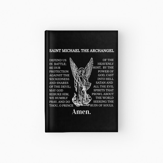 St Michael Catholic Archangel Christian Hardcover Journal