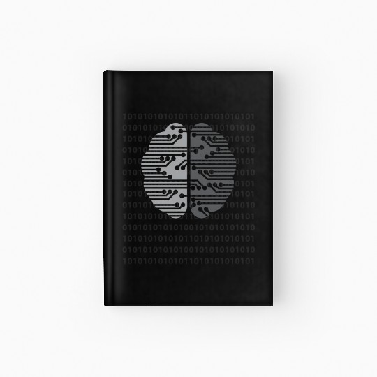 Computer Circuit Digital Brain Ai Neural Network Hardcover Journal