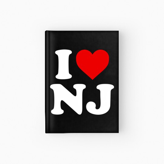 I Love Nj Heart New Jersey Hardcover Journal