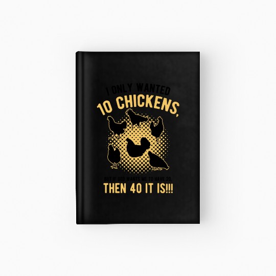 Funny I Only Wanted 10 Chickens Hardcover Journal