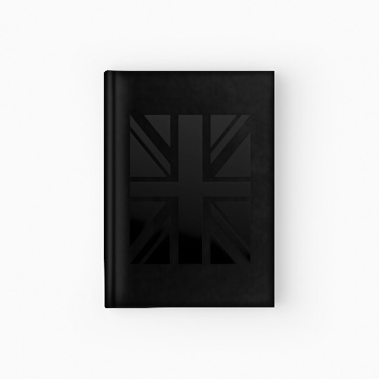 Black Union Jack - Uk Flag - Great Britain Hardcover Journal
