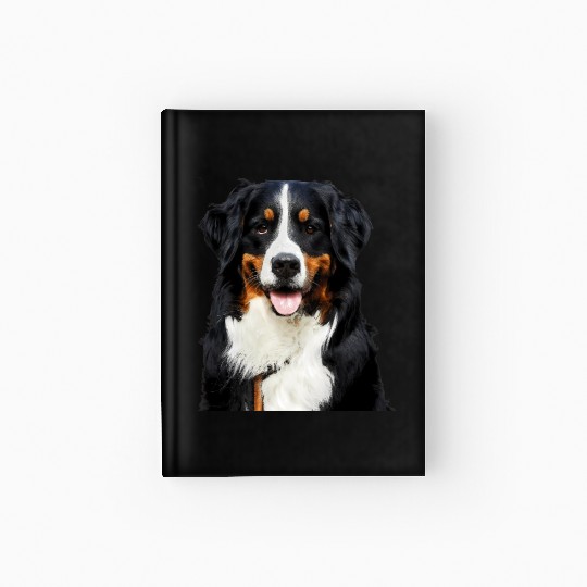 Portrait Of Bernese Mountain Dog Hardcover Journal