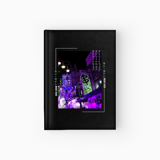 Japanese Cyberpunk Tokyo Streetwear Aesthetic Hardcover Journal
