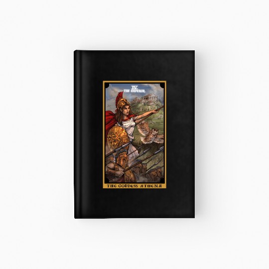 The Goddess Athena The Emperor Tarot Card Greek Hardcover Journal