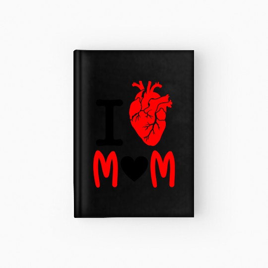 i love mom Hardcover Journal
