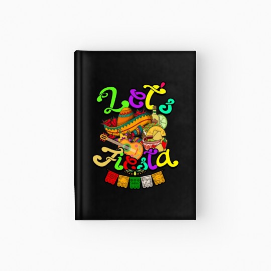 Cinco De Mayo Mexican Guitar Cactus - Mexican Hardcover Journal