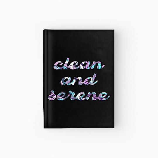 Clean and Serene paisley Hardcover Journal