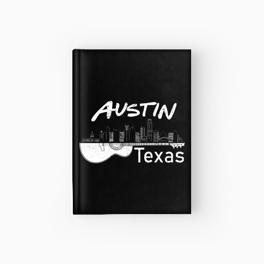 Austin Texas Souvenir Guitar Music Lover Gift Men Hardcover Journal