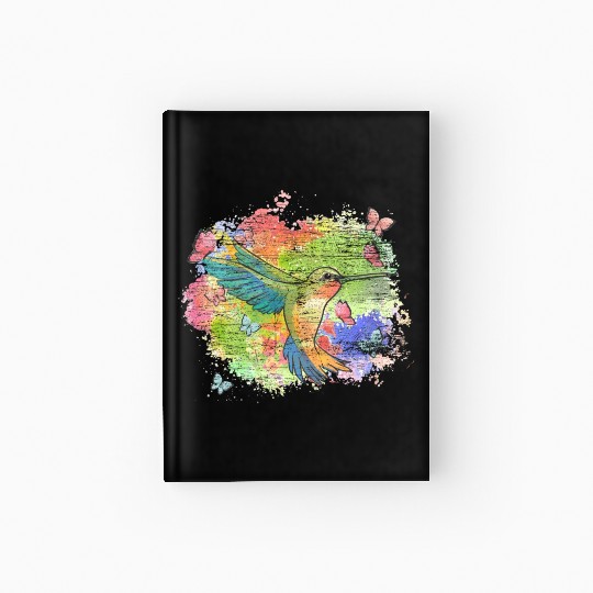Beautiful Bird Animal Colorful Hummingbird Hardcover Journal