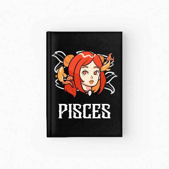 Pisces Horoscope Astrology Tarot Card Star Sign Hardcover Journal