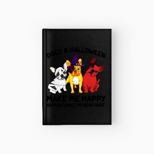 Frenchie Dog Halloween Dog Lover Hardcover Journal
