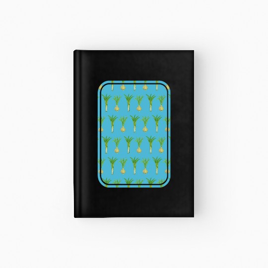 leek and onion pattern Hardcover Journal