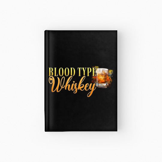 Blood Type Whiskey Cocktail Bartender Hardcover Journal