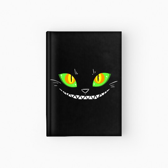 Creepy Cat Face Hardcover Journal
