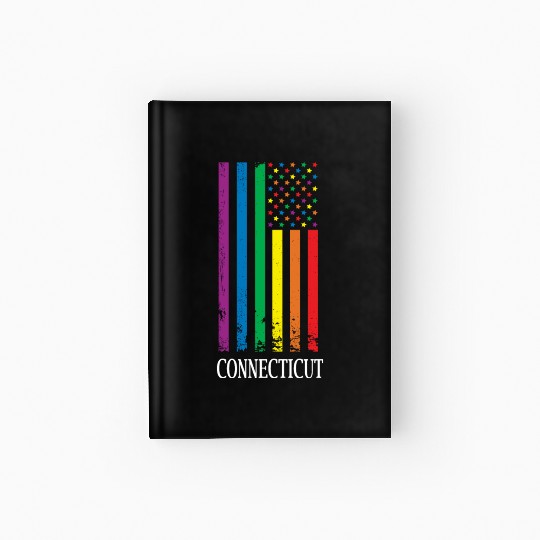 Connecticut Pride Month Pride Flag LGBT Community Hardcover Journal