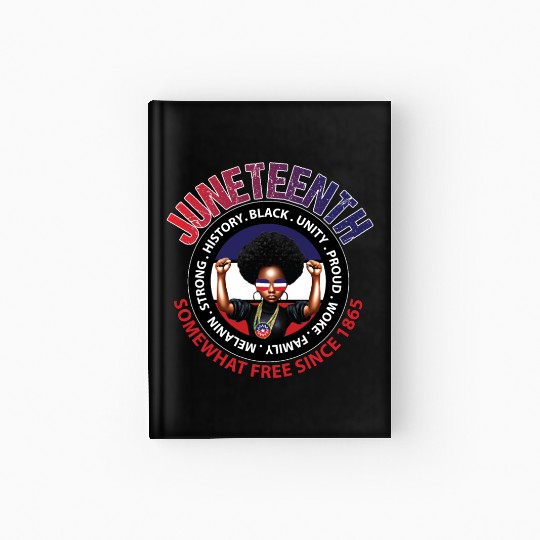 Juneteenth Red White and Blue Power Hardcover Journal