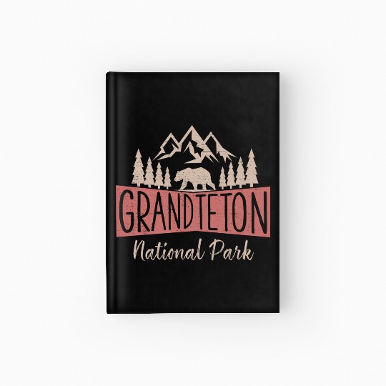 Vintage Grand Teton National Park Us Mountains Hardcover Journal